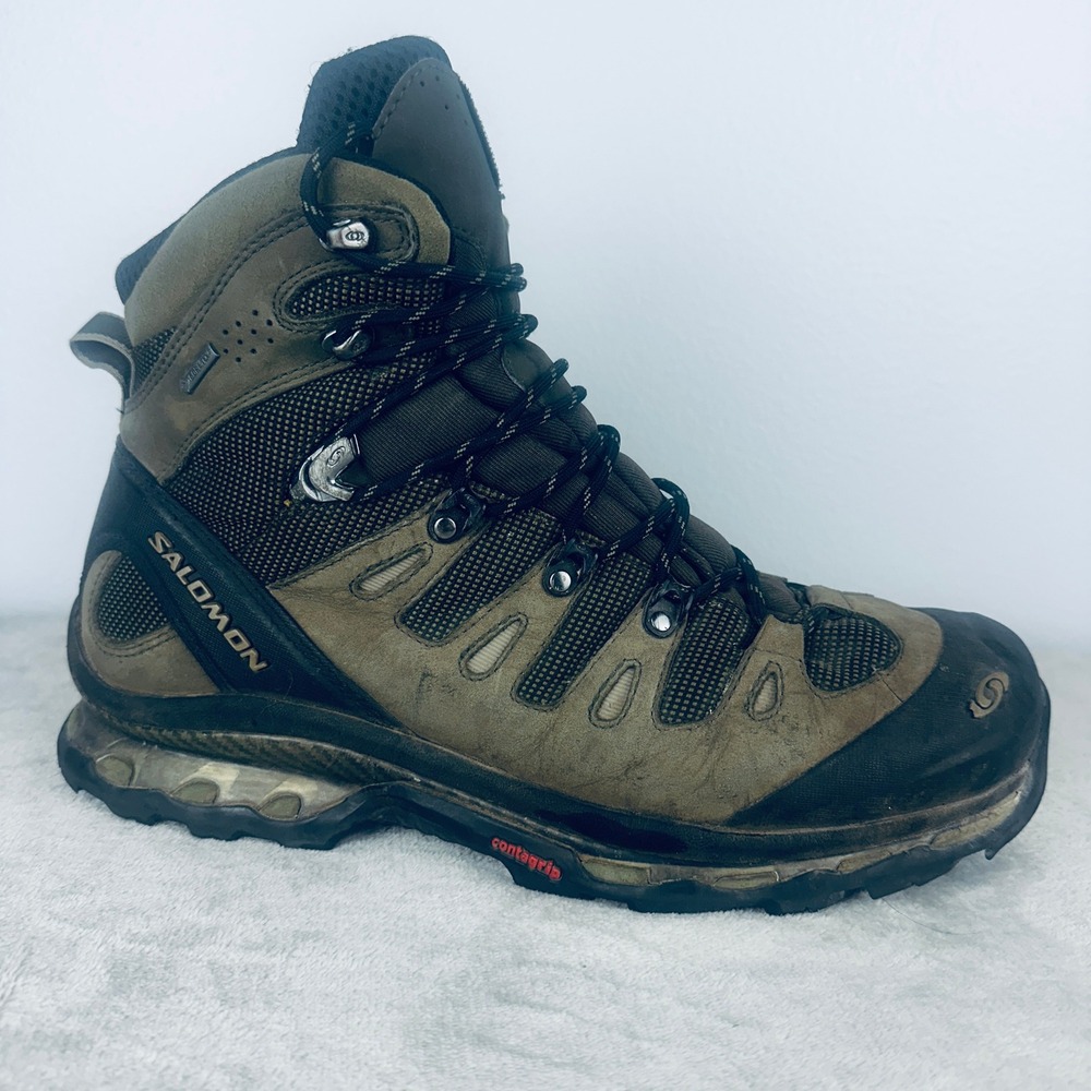 Salomon Quest 4D GTX Brown Black Waterproof Hiking Boots 128653 Mens 10.5